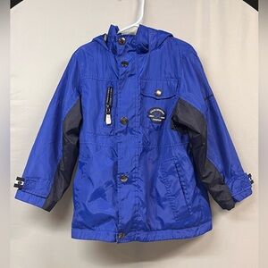 London Fog Kids Raincoat in Blue and Black
